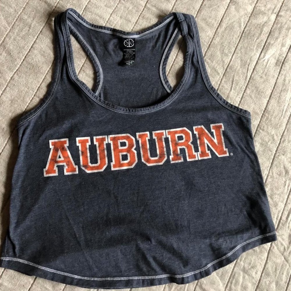 Auburn Racerback Cropped Tank | Small